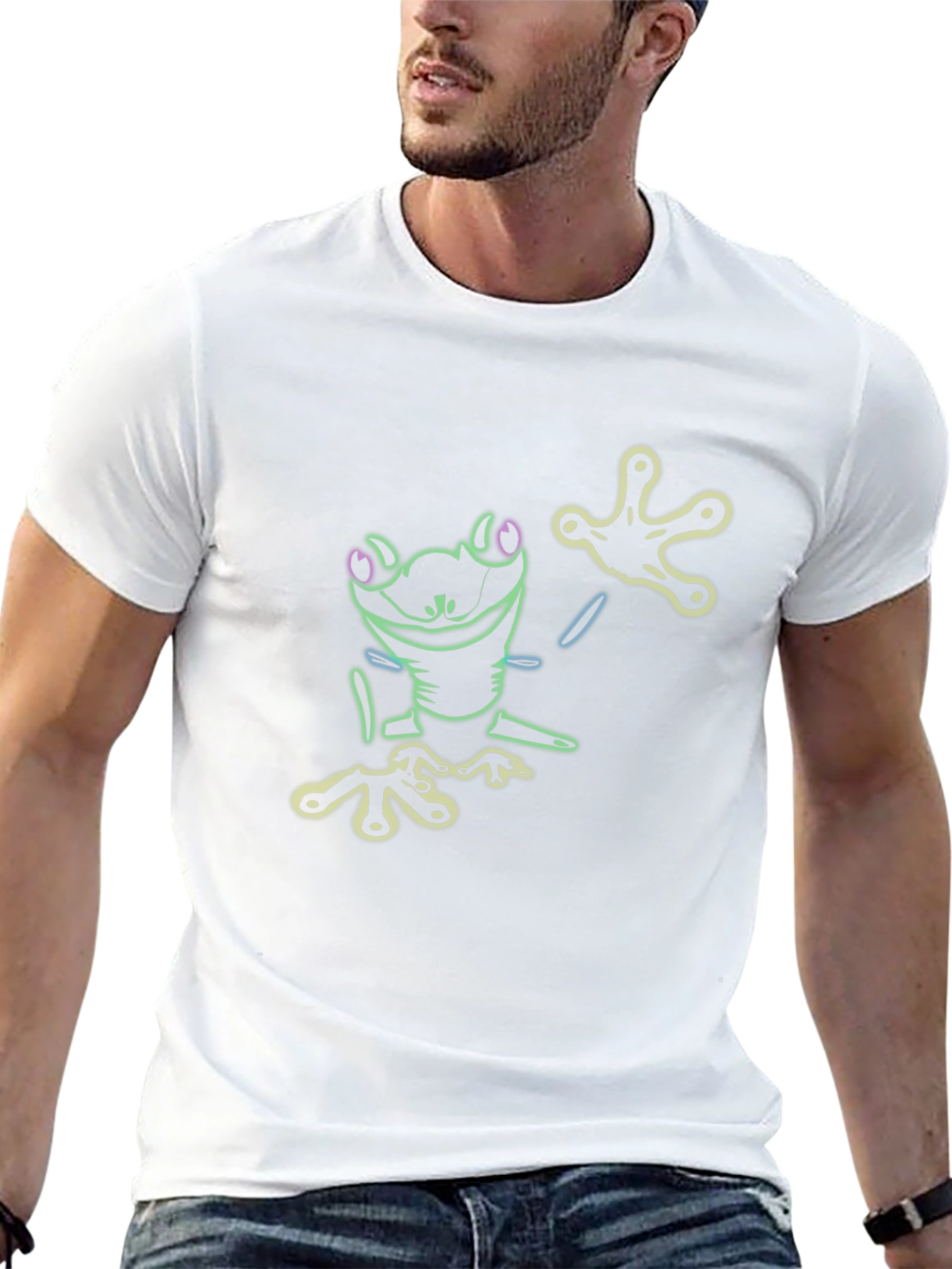 Neon Frog Graphic T-Shirt - Cool Mens Tee