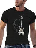 Skull & Guitar Graphic T-Shirt - Rocker Style