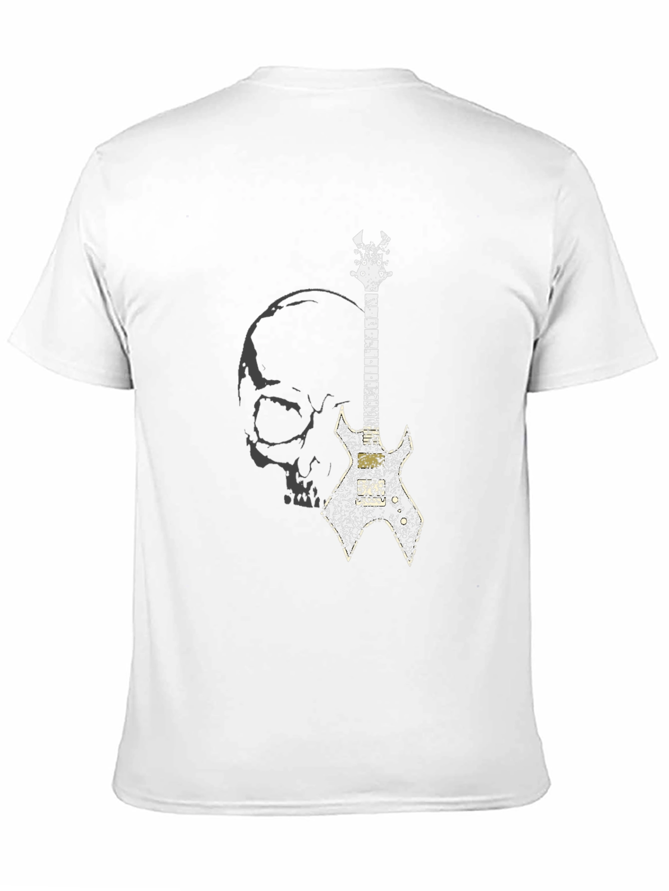 Skull & Guitar Graphic T-Shirt - Rocker Style