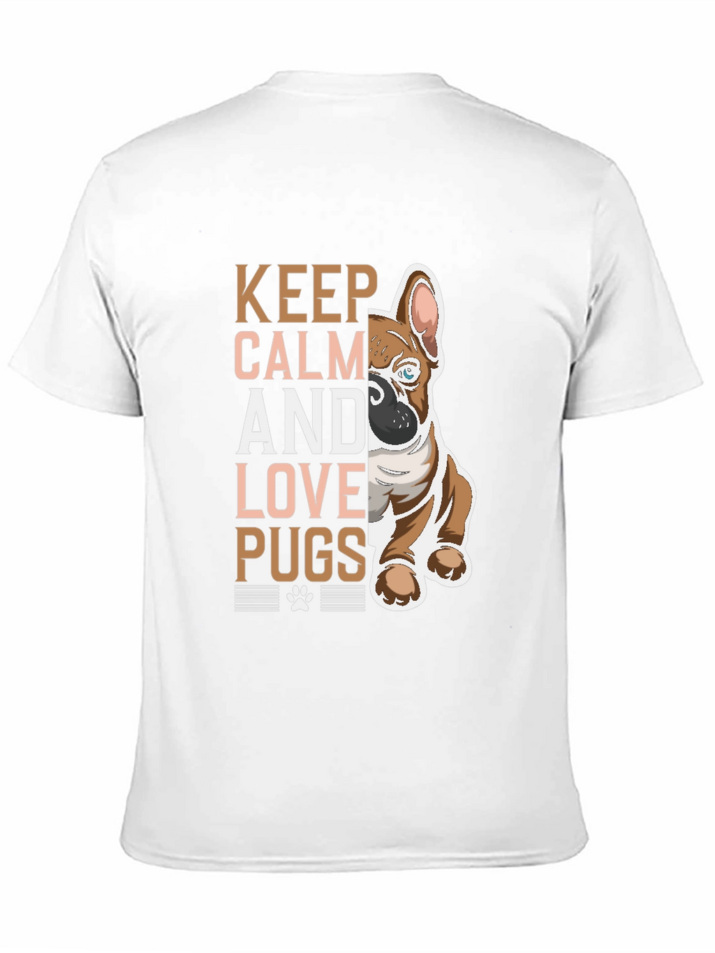 Keep Calm and Love Pugs Graphic Tee