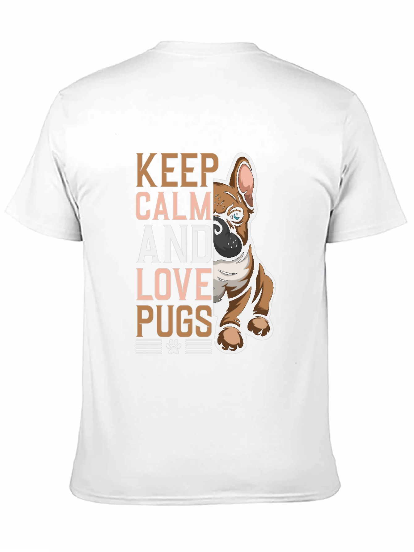 Keep Calm and Love Pugs Graphic Tee