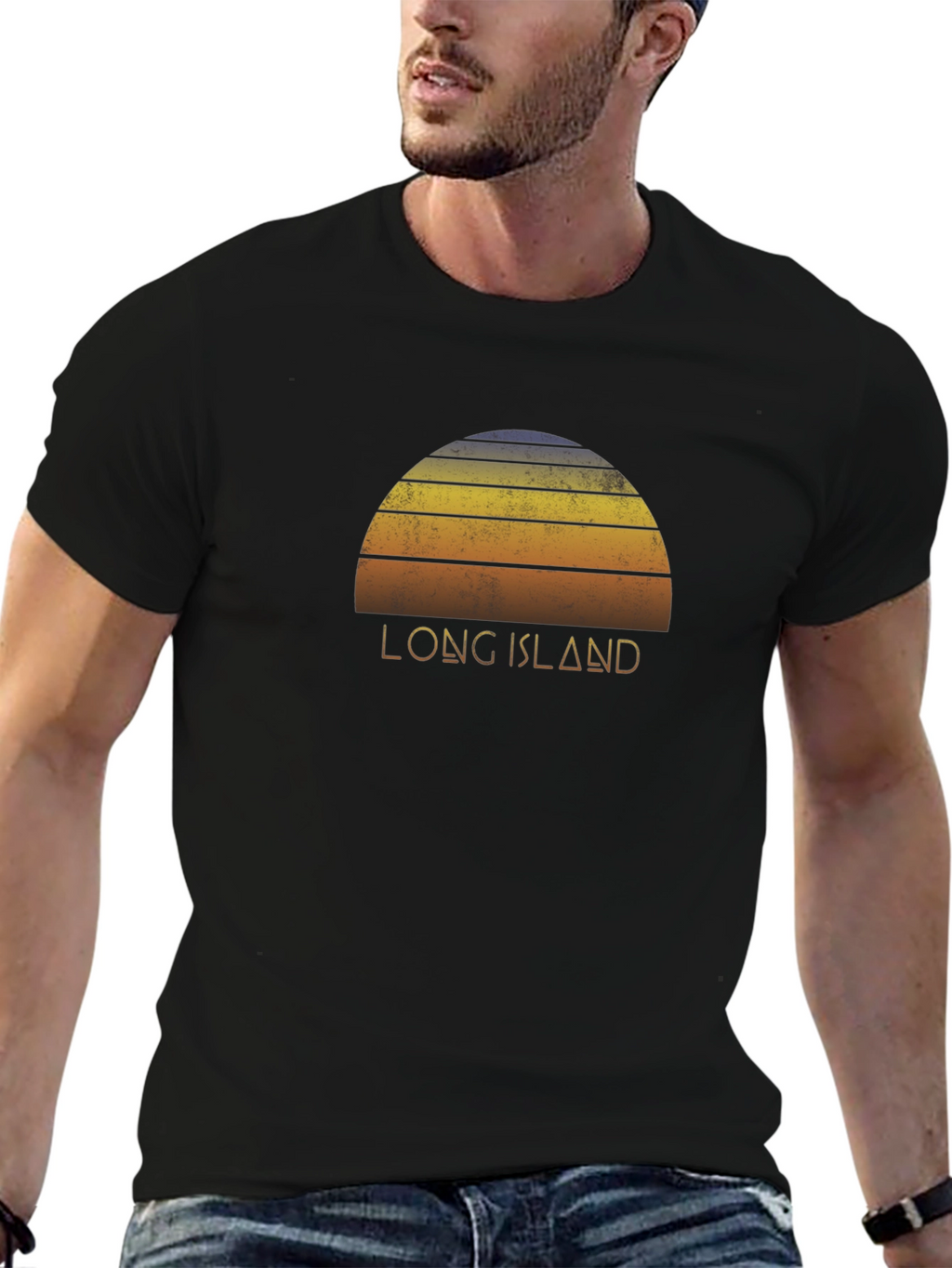 Long Island Retro Sunset T-Shirt