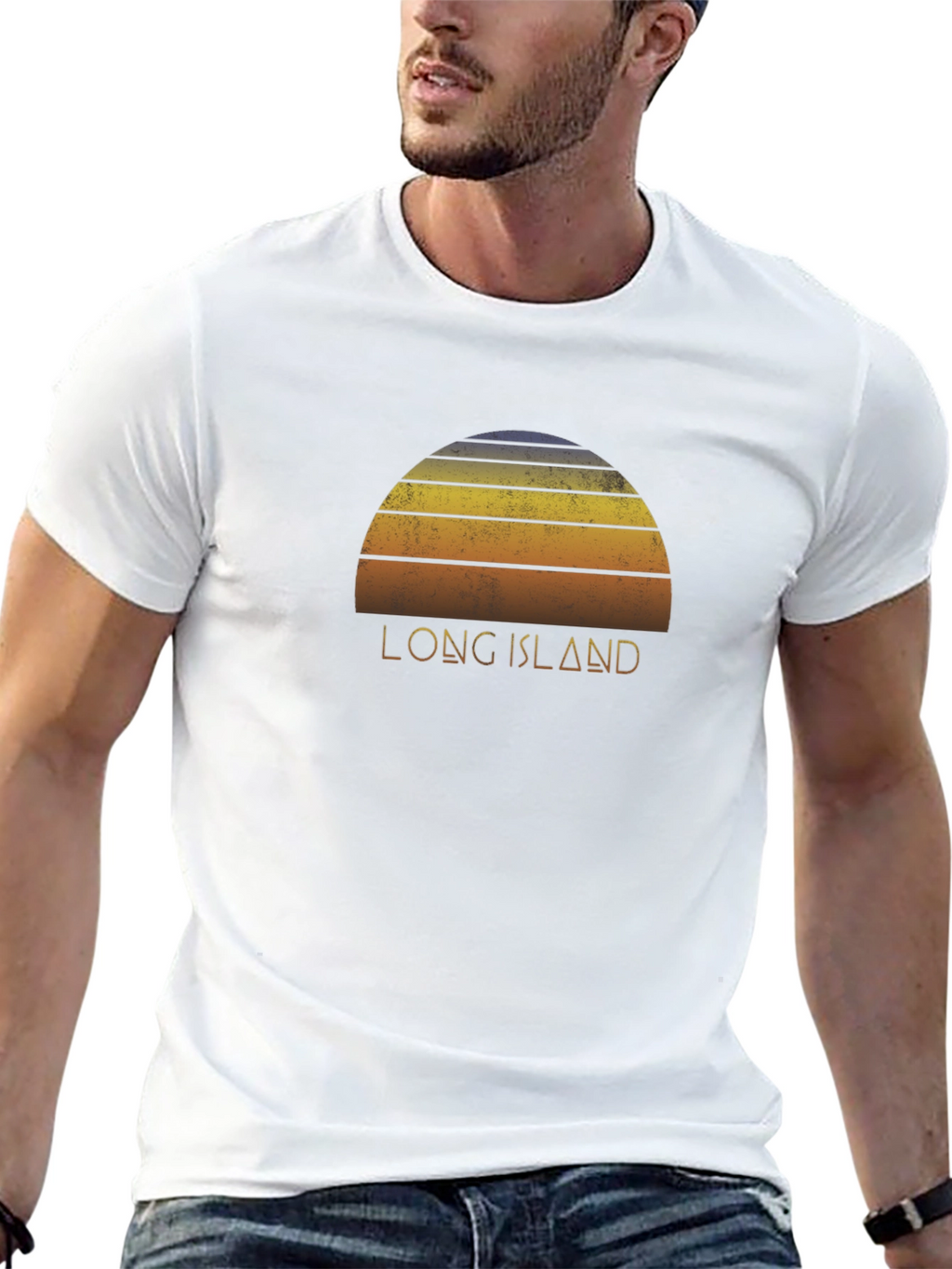 Long Island Retro Sunset T-Shirt