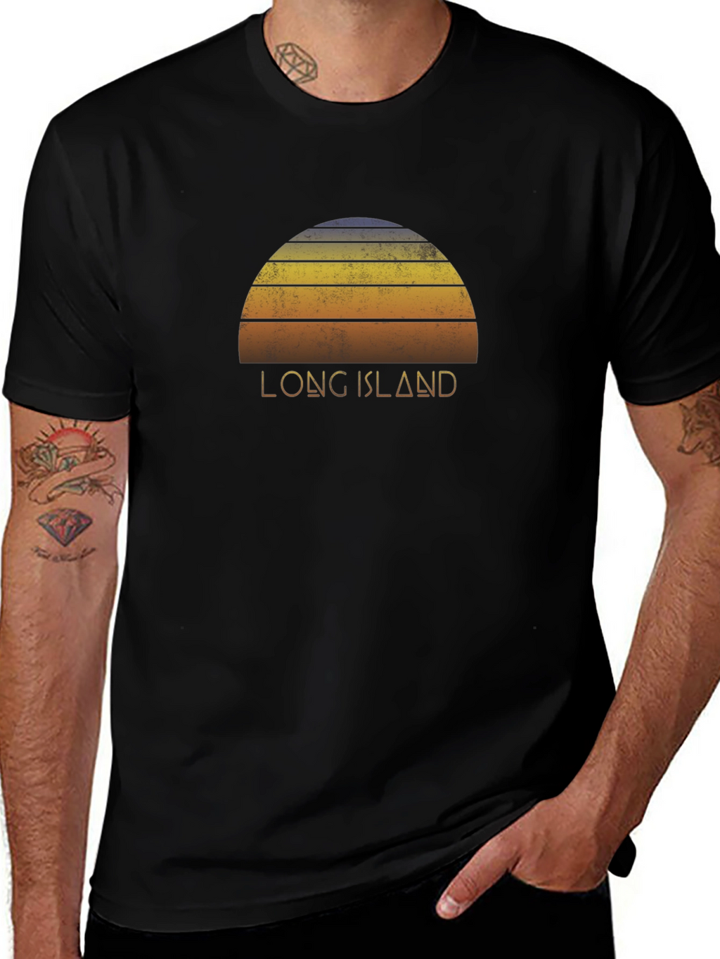 Long Island Retro Sunset T-Shirt