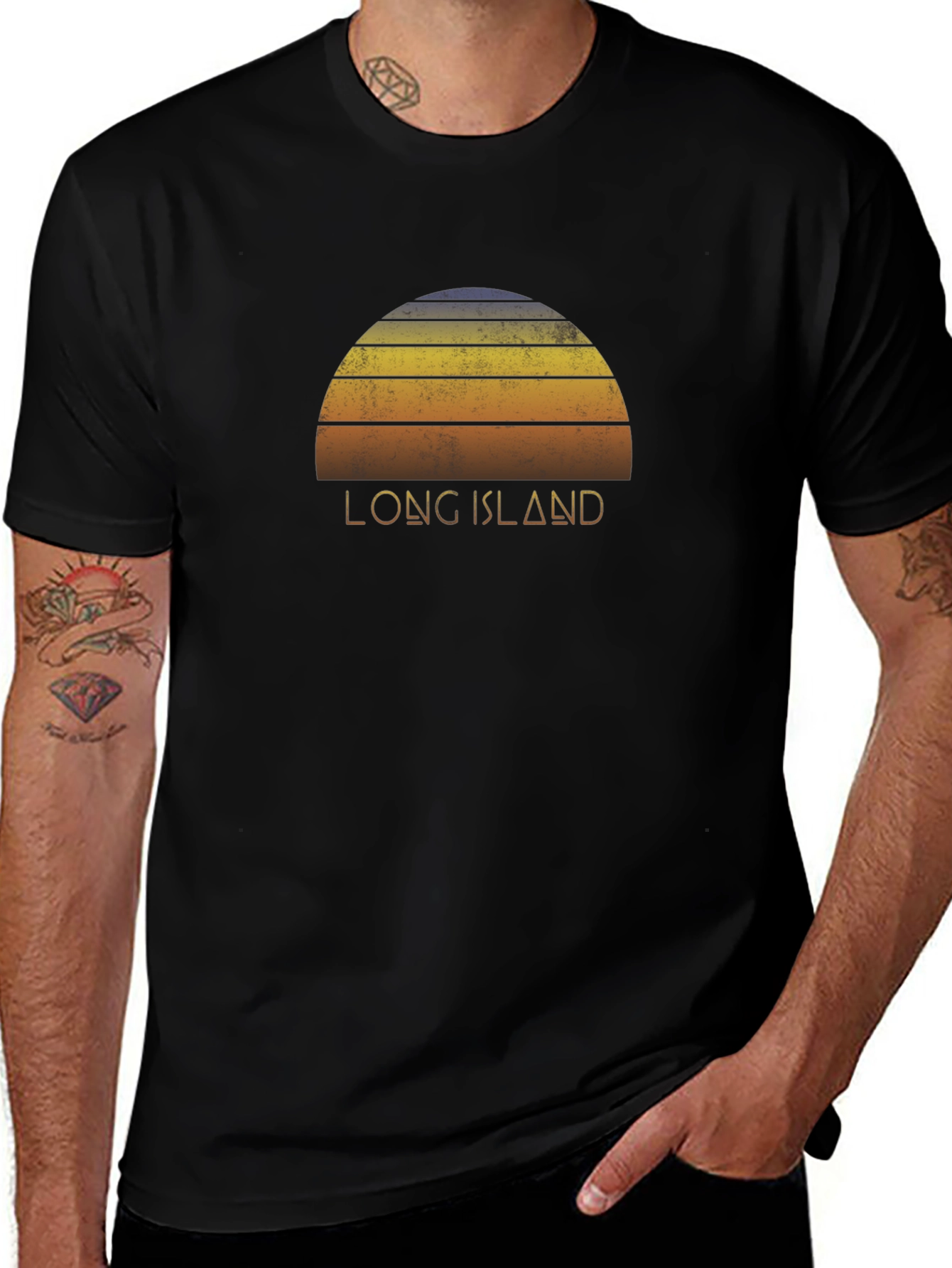 Long Island Retro Sunset T-Shirt