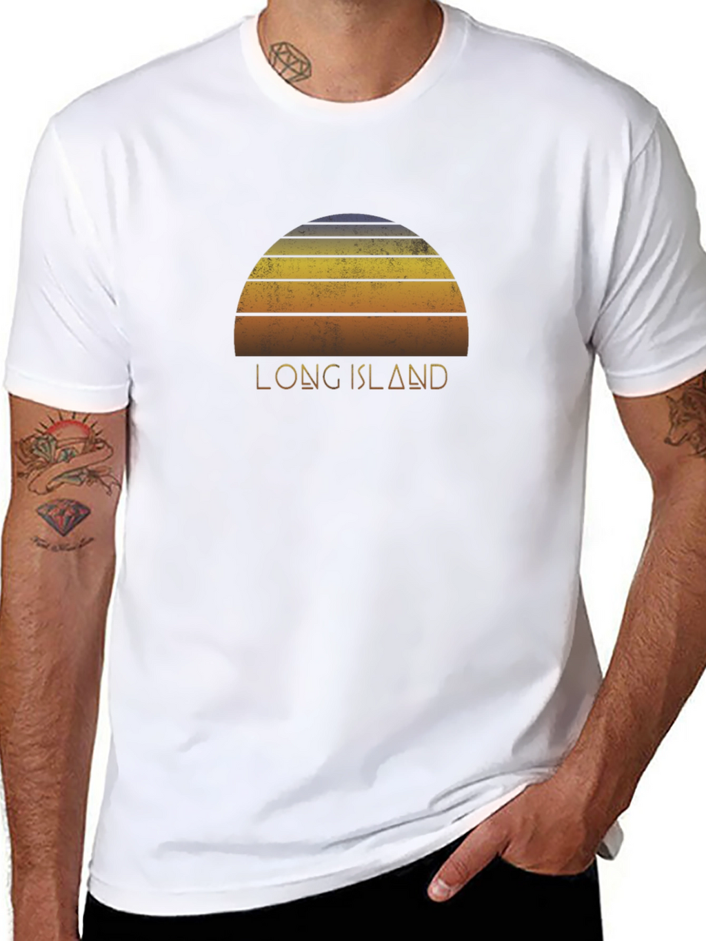 Long Island Retro Sunset T-Shirt