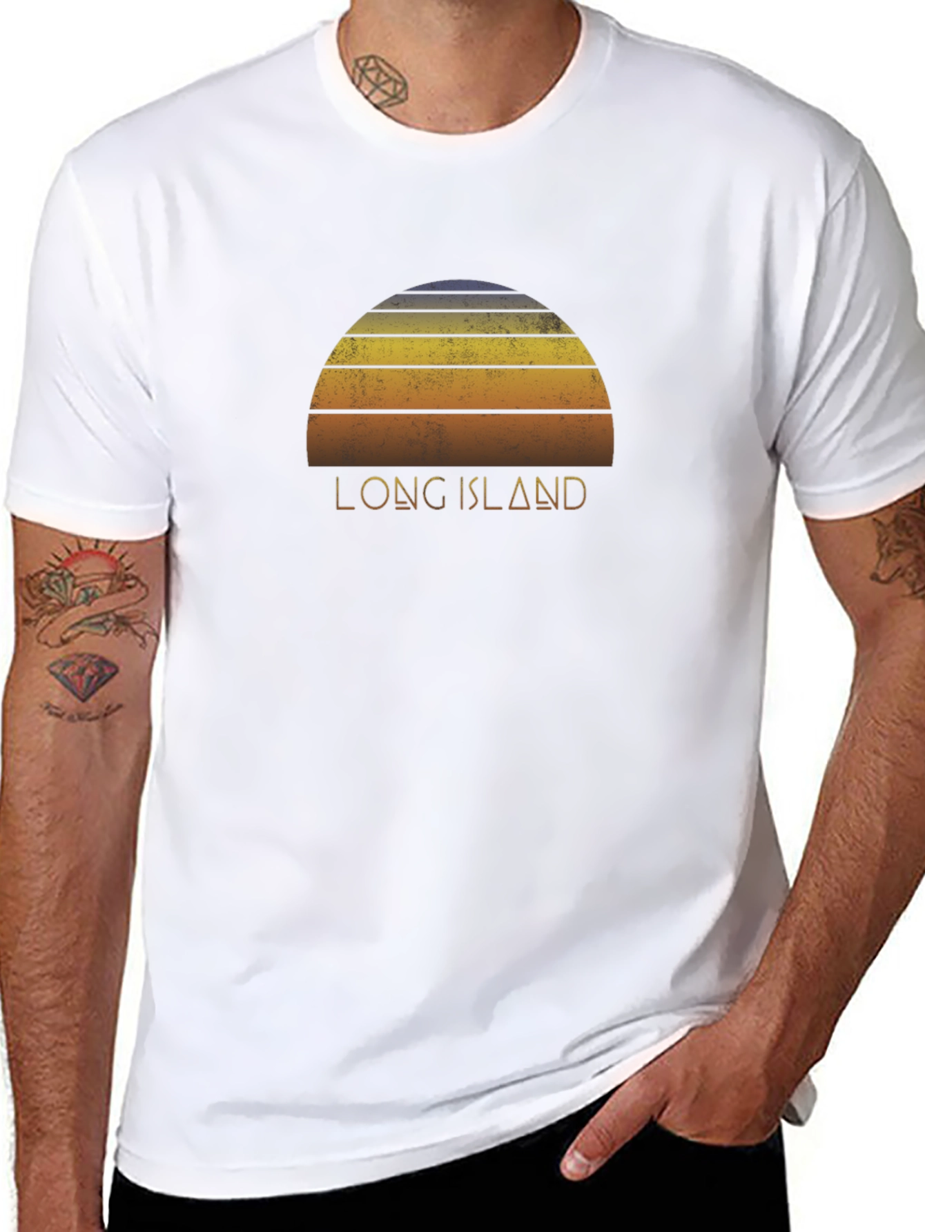 Long Island Retro Sunset T-Shirt
