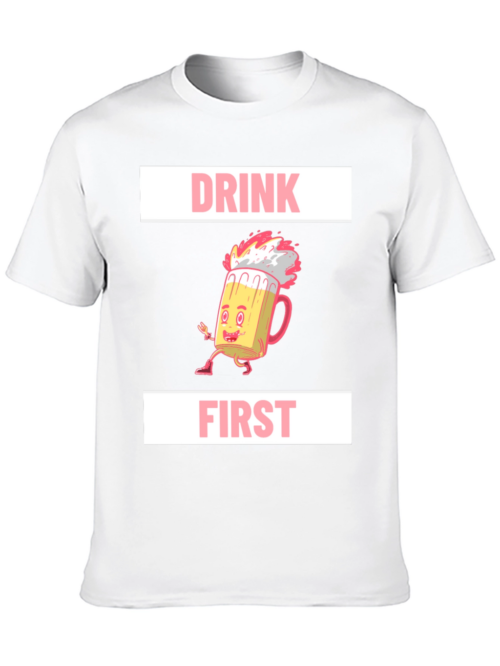 Drink First Graphic Tee - Mens Black T-Shirt