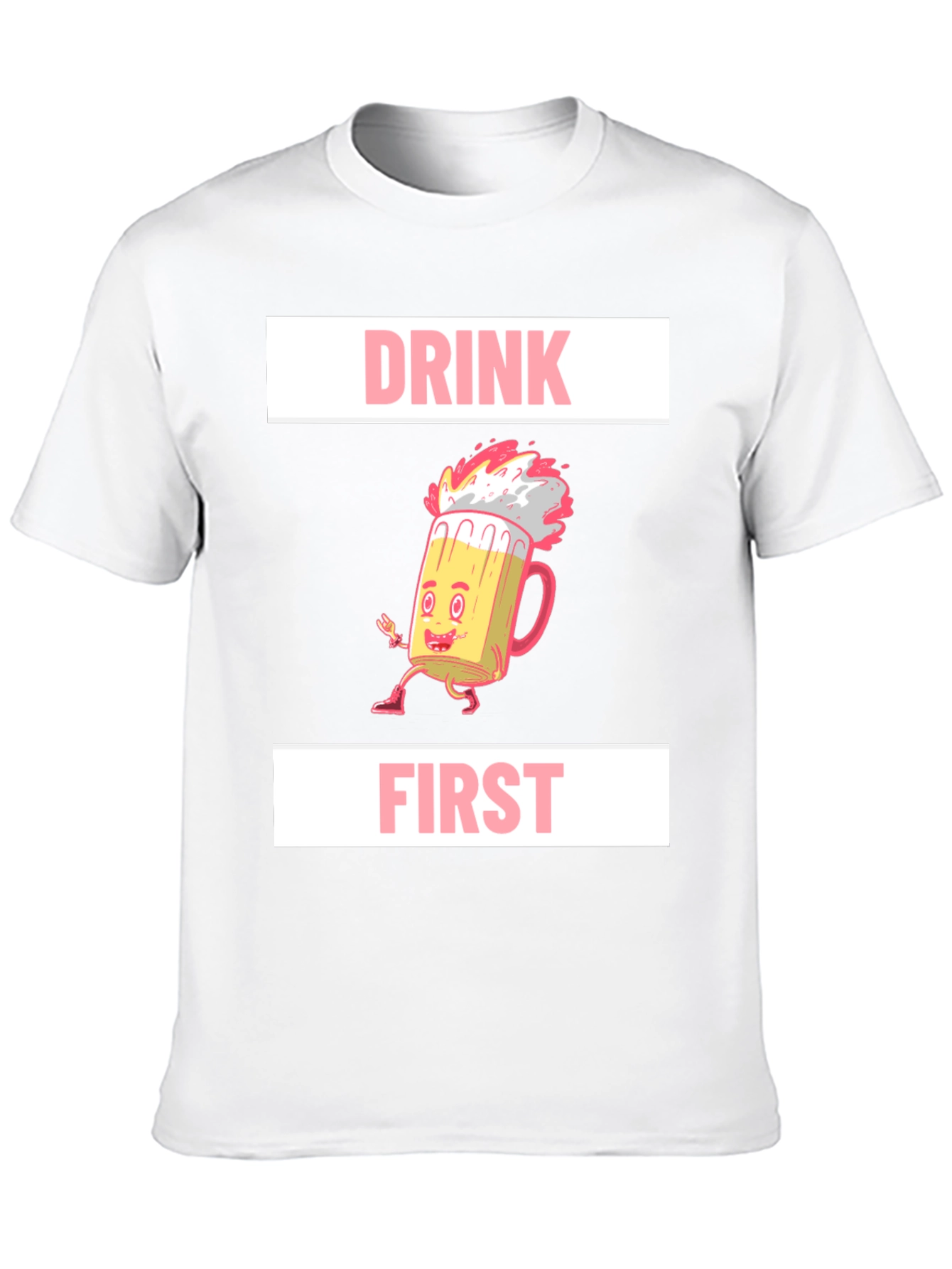 Drink First Graphic Tee - Mens Black T-Shirt