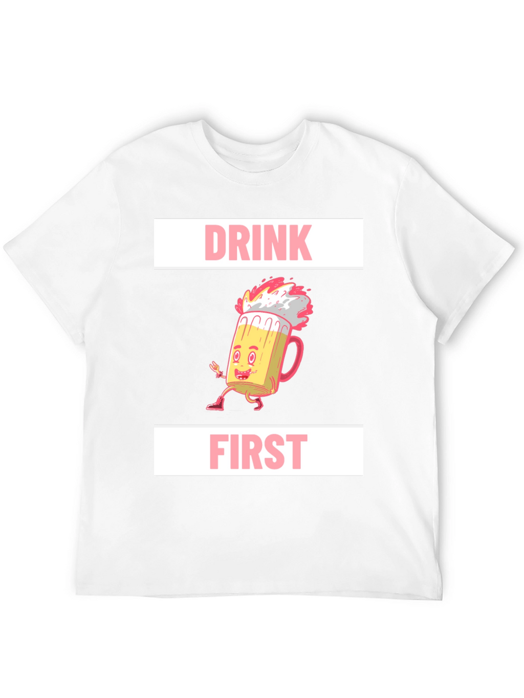 Drink First Graphic Tee - Mens Black T-Shirt