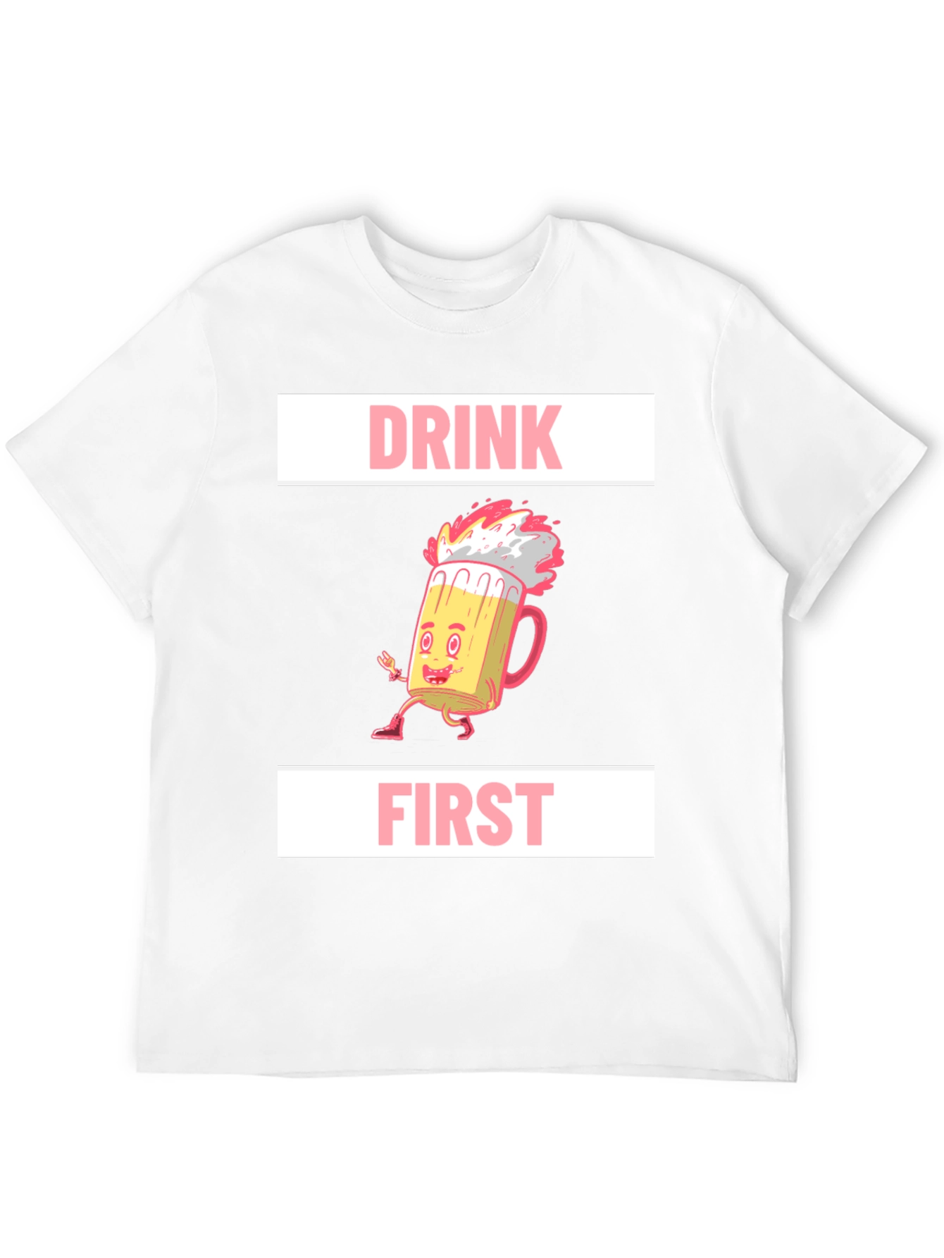 Drink First Graphic Tee - Mens Black T-Shirt
