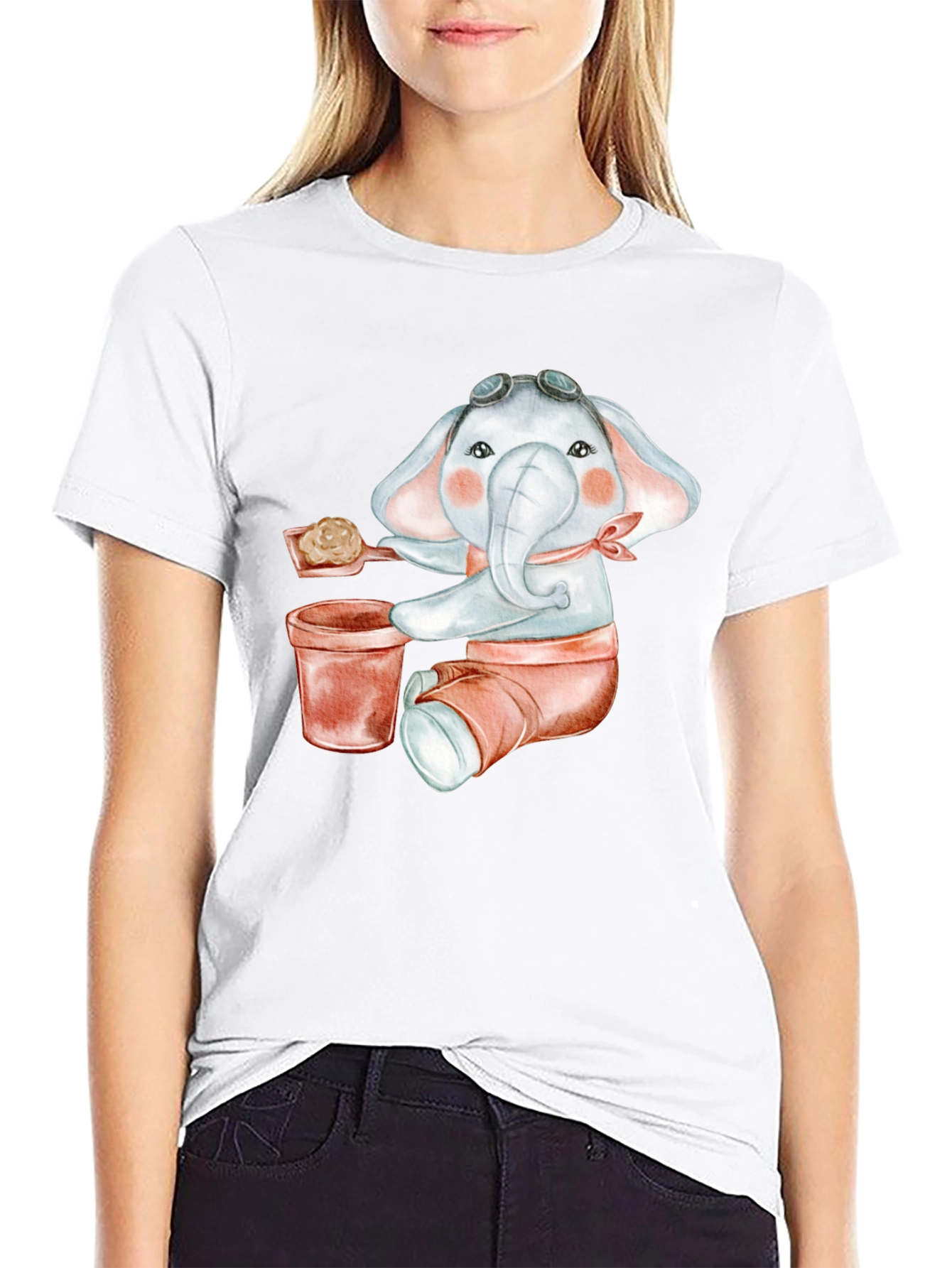 Cute Elephant Graphic Tee