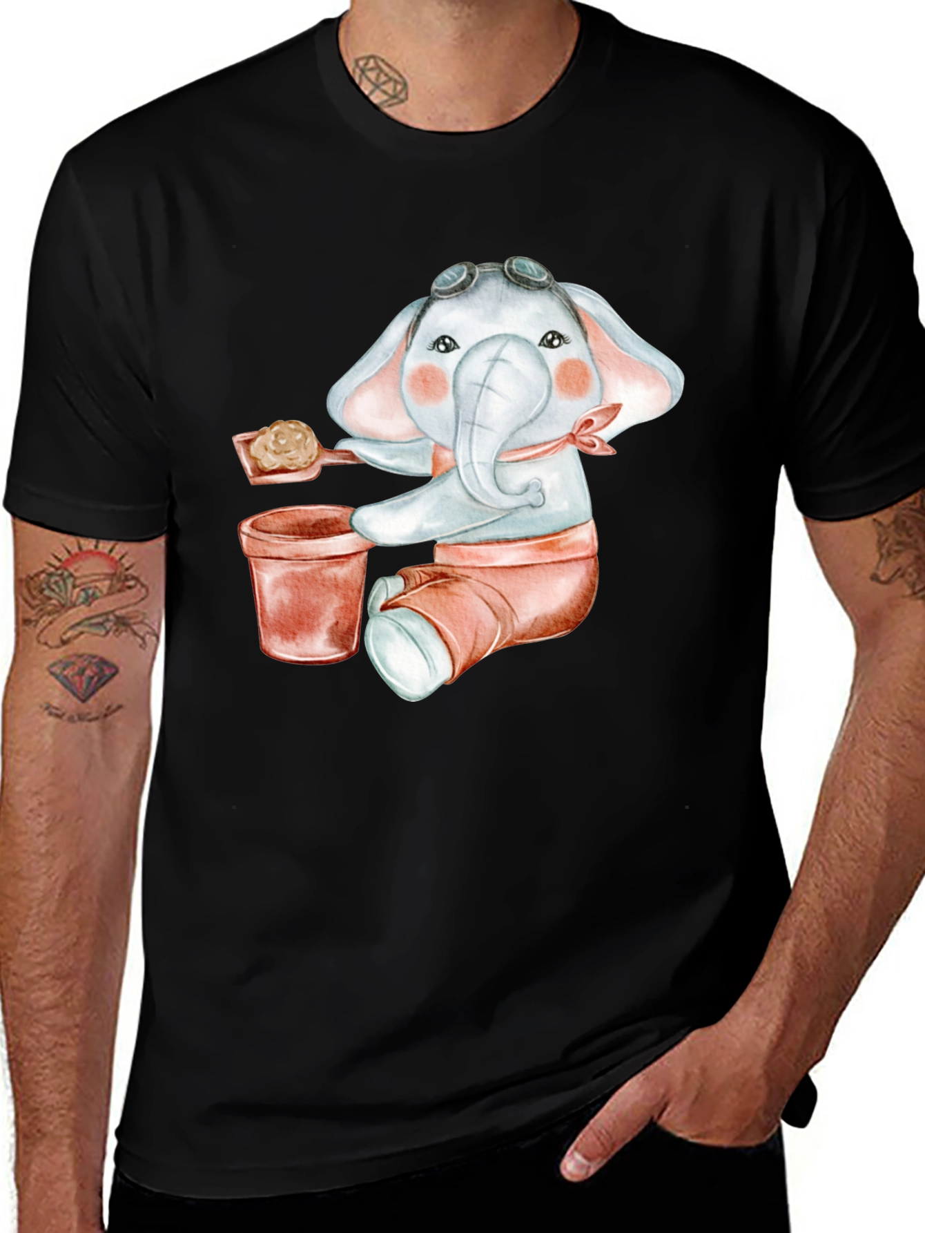 Cute Elephant Graphic Tee
