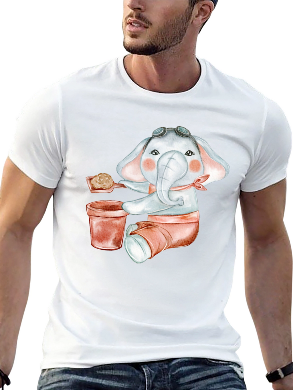 Cute Elephant Graphic Tee