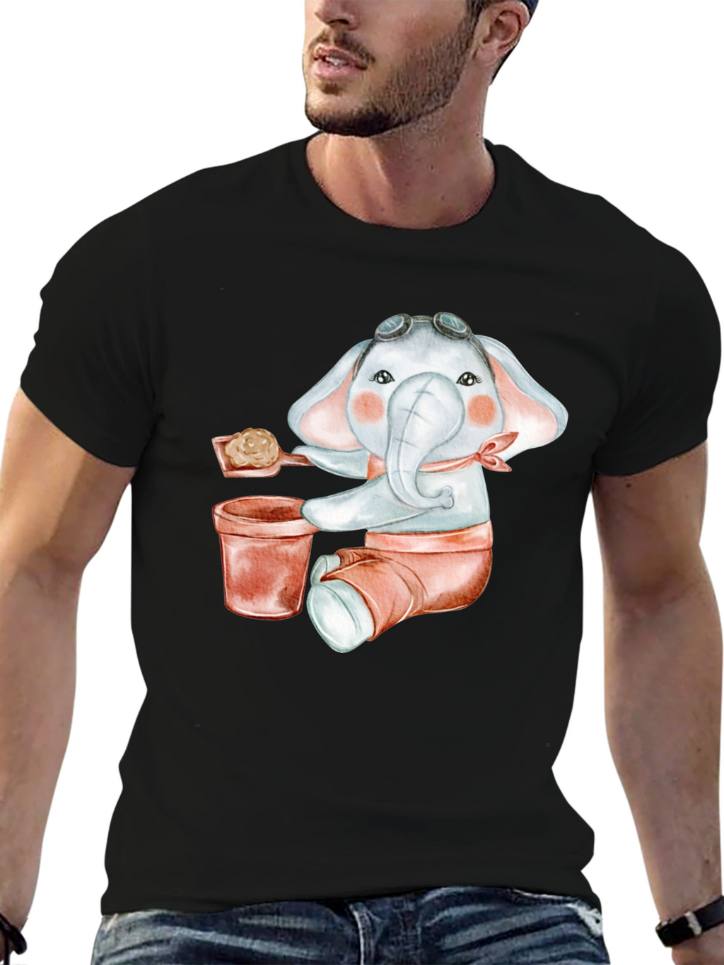 Cute Elephant Graphic Tee