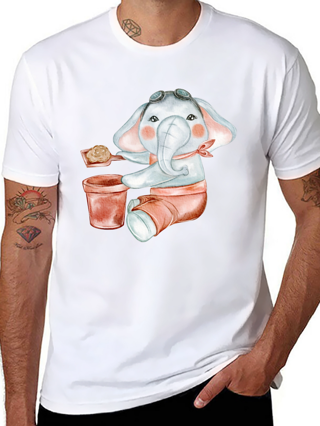 Cute Elephant Graphic Tee