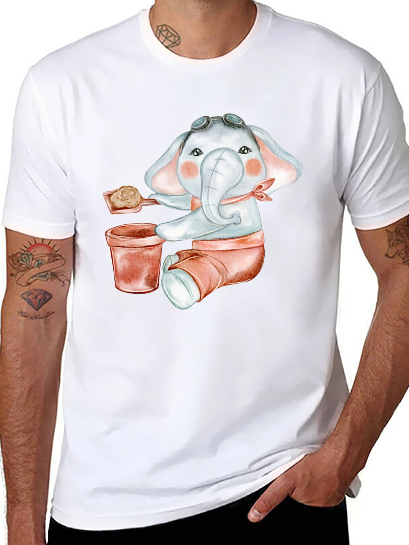 Cute Elephant Graphic Tee