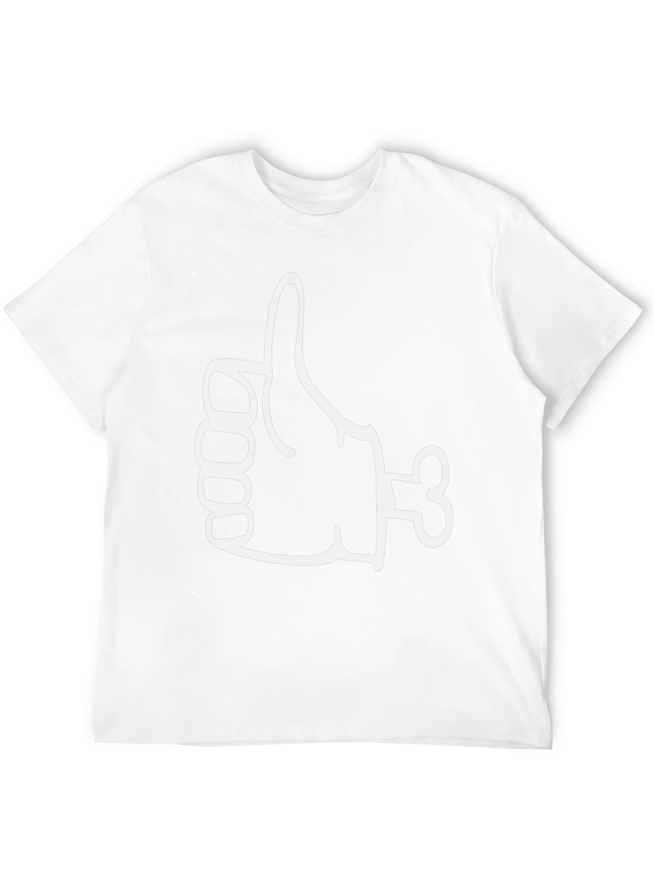 Funny Thumbs Up Bone Hand Graphic Tee - Black