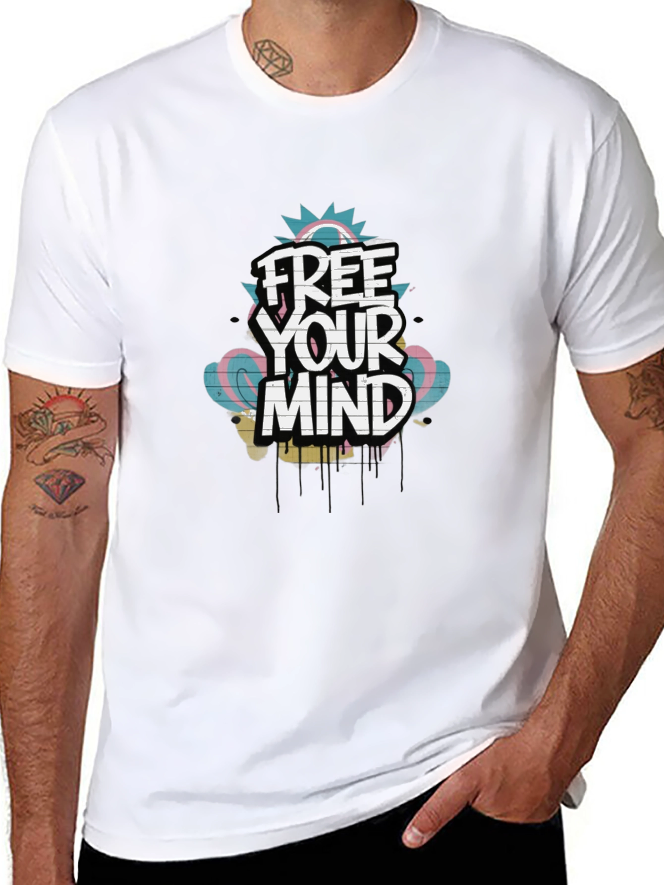 Free Your Mind Graphic Tee - Trendy Black T-Shirt