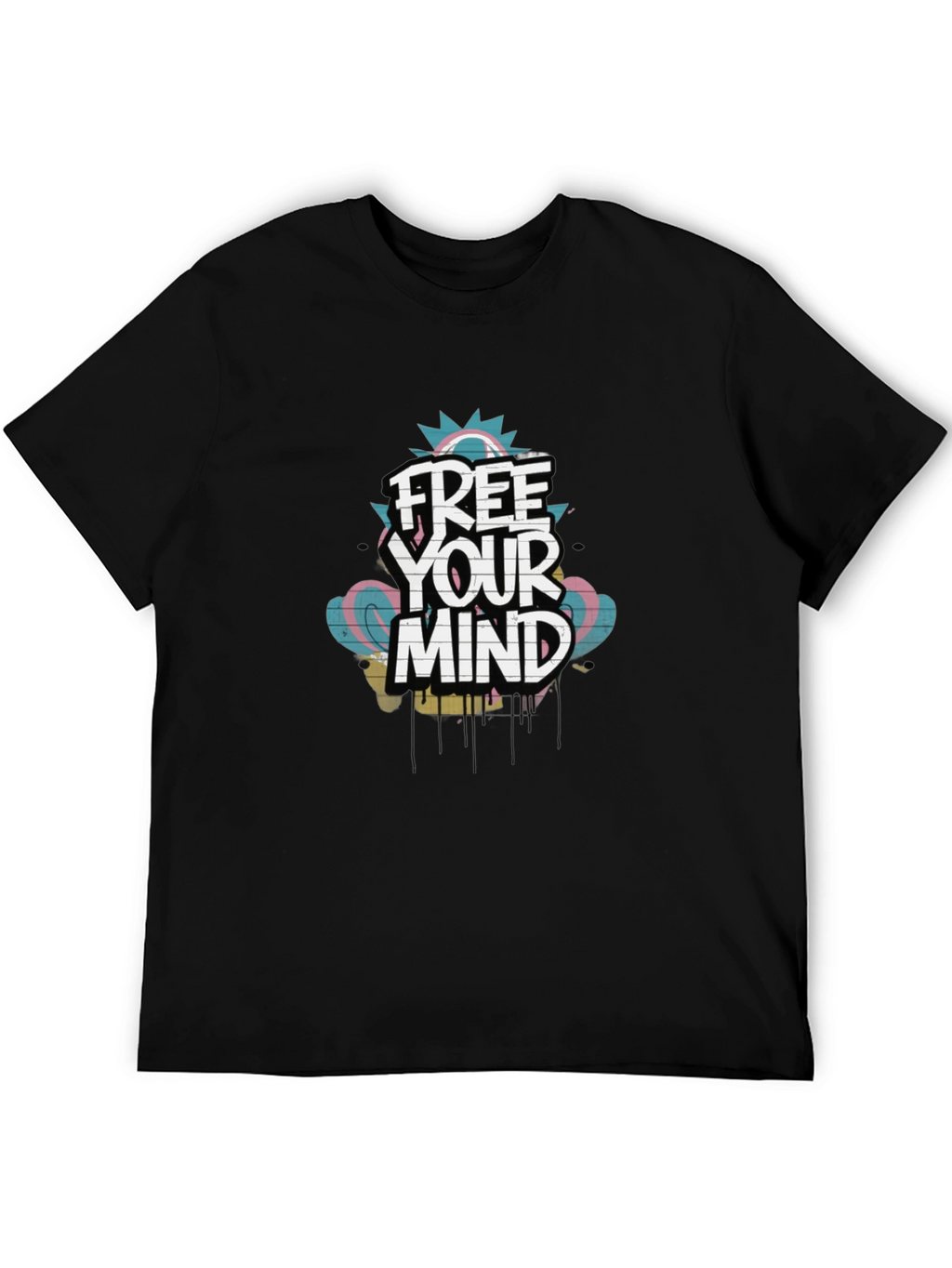 Free Your Mind Graphic Tee - Trendy Black T-Shirt