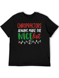 Chiropractors Nice List Christmas T-Shirt