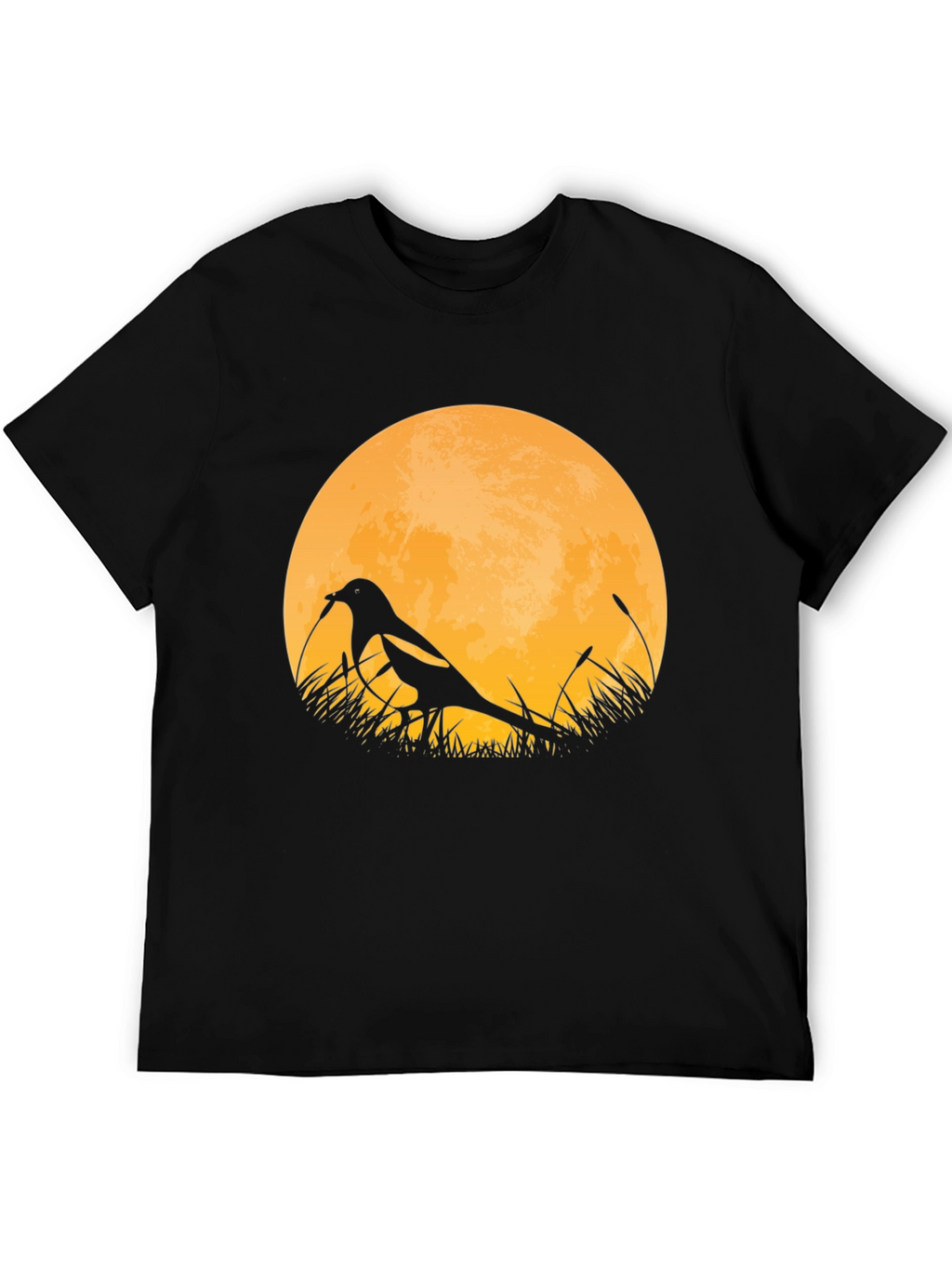 Bird Silhouette Moon Graphic T-Shirt