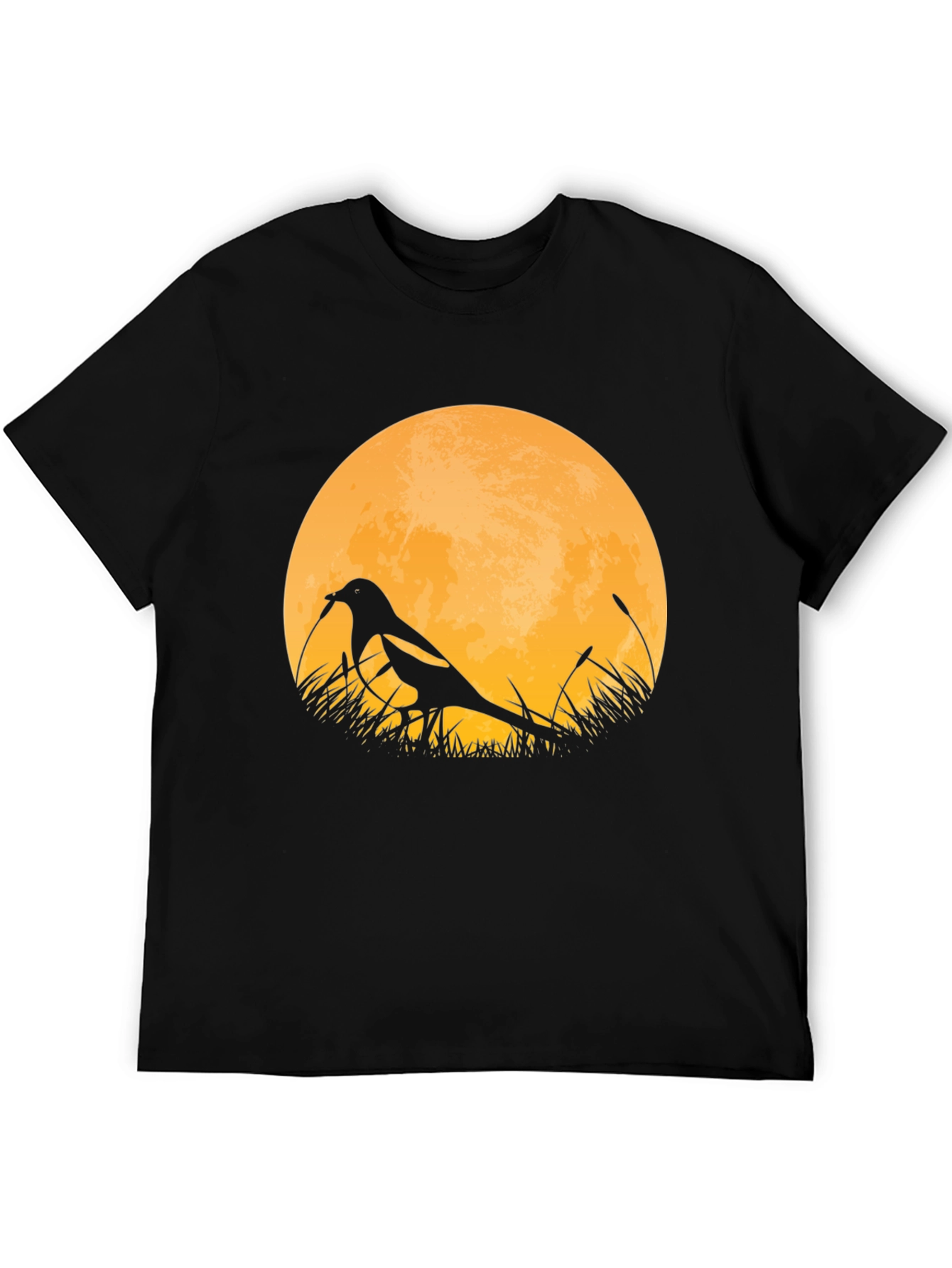 Bird Silhouette Moon Graphic T-Shirt