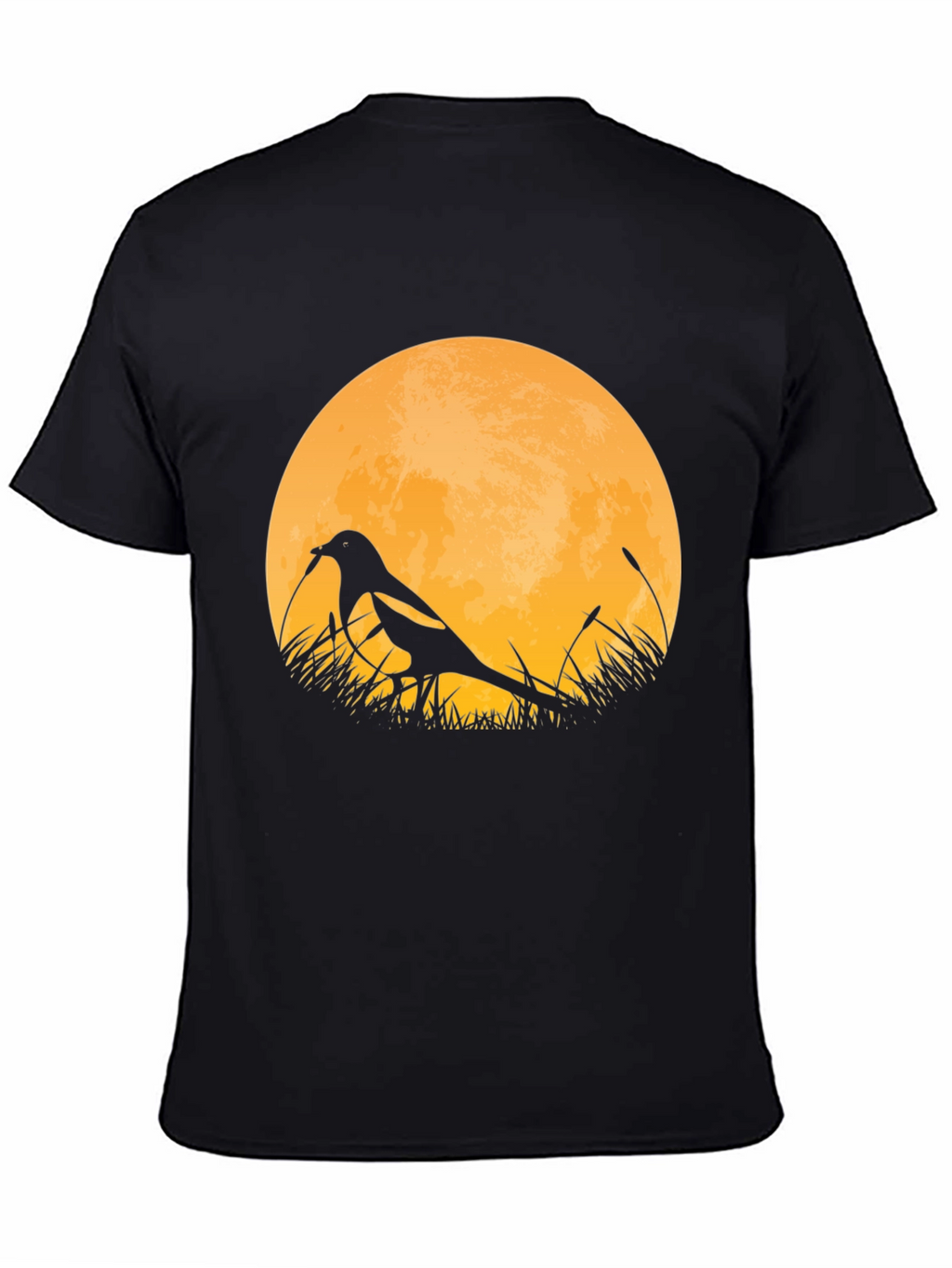 Bird Silhouette Moon Graphic T-Shirt