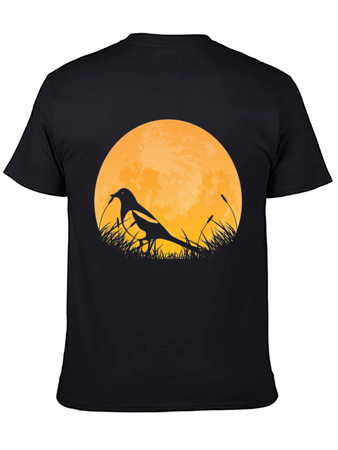 Bird Silhouette Moon Graphic T-Shirt