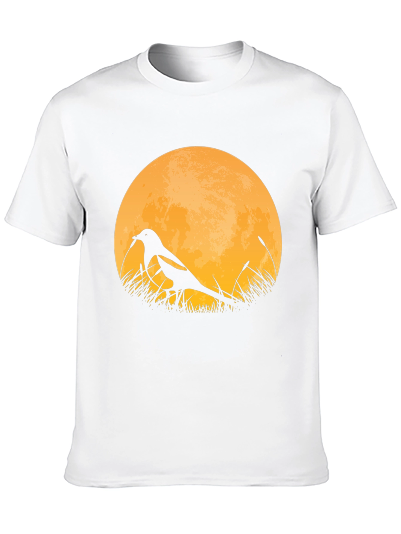 Bird Silhouette Moon Graphic T-Shirt