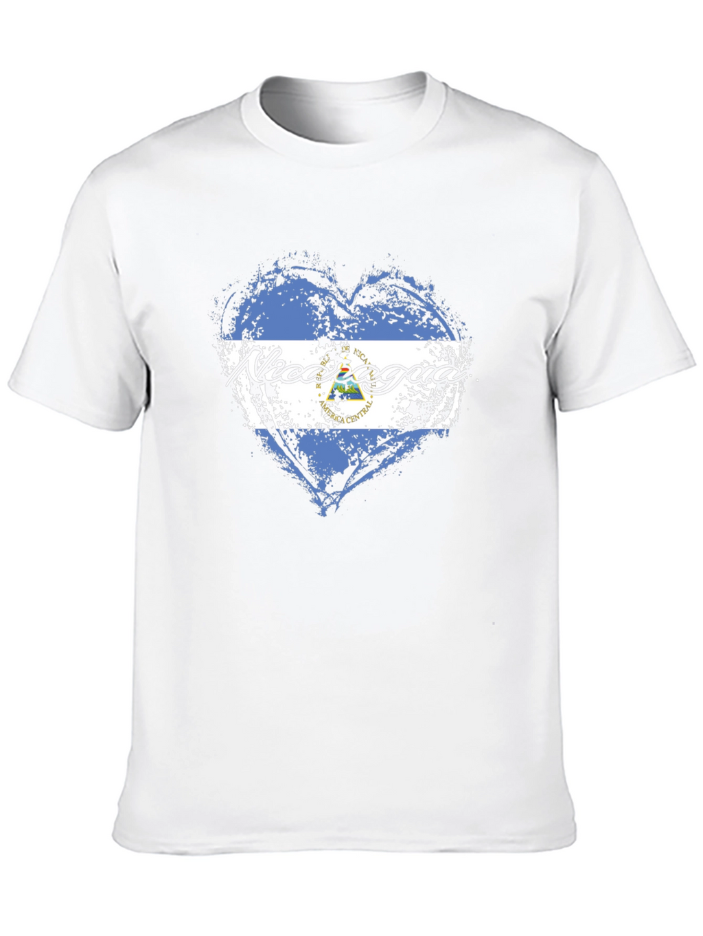 Nicaragua Flag Heart T-Shirt