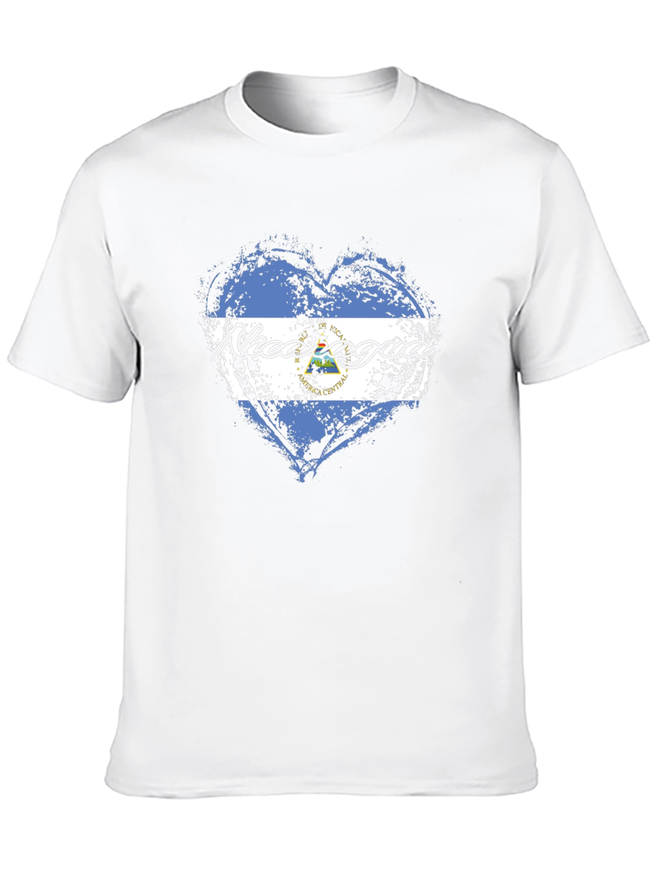 Nicaragua Flag Heart T-Shirt