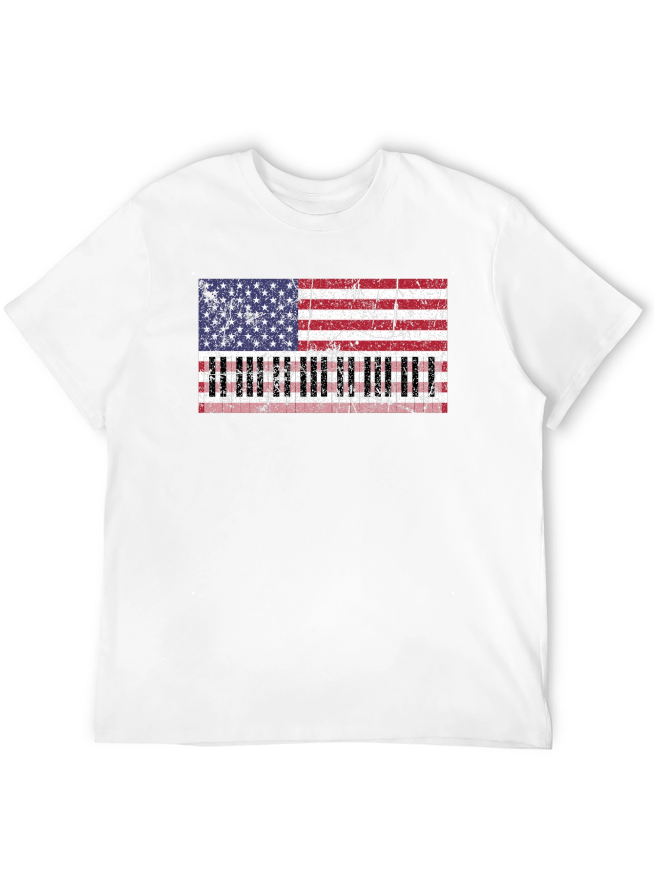 Piano American Flag T-Shirt