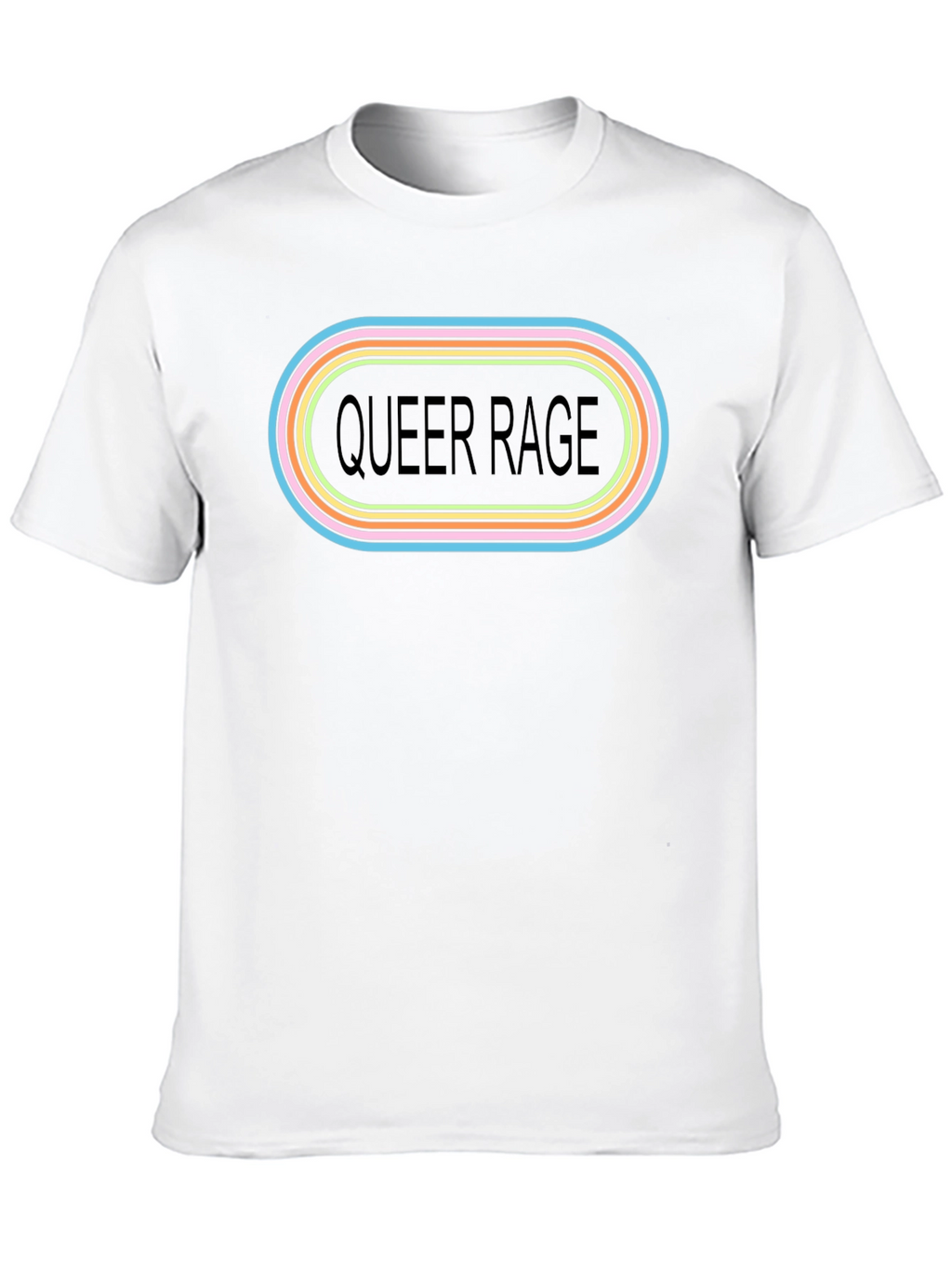 Queer Rage Graphic T-Shirt - Black Crew Neck Tee