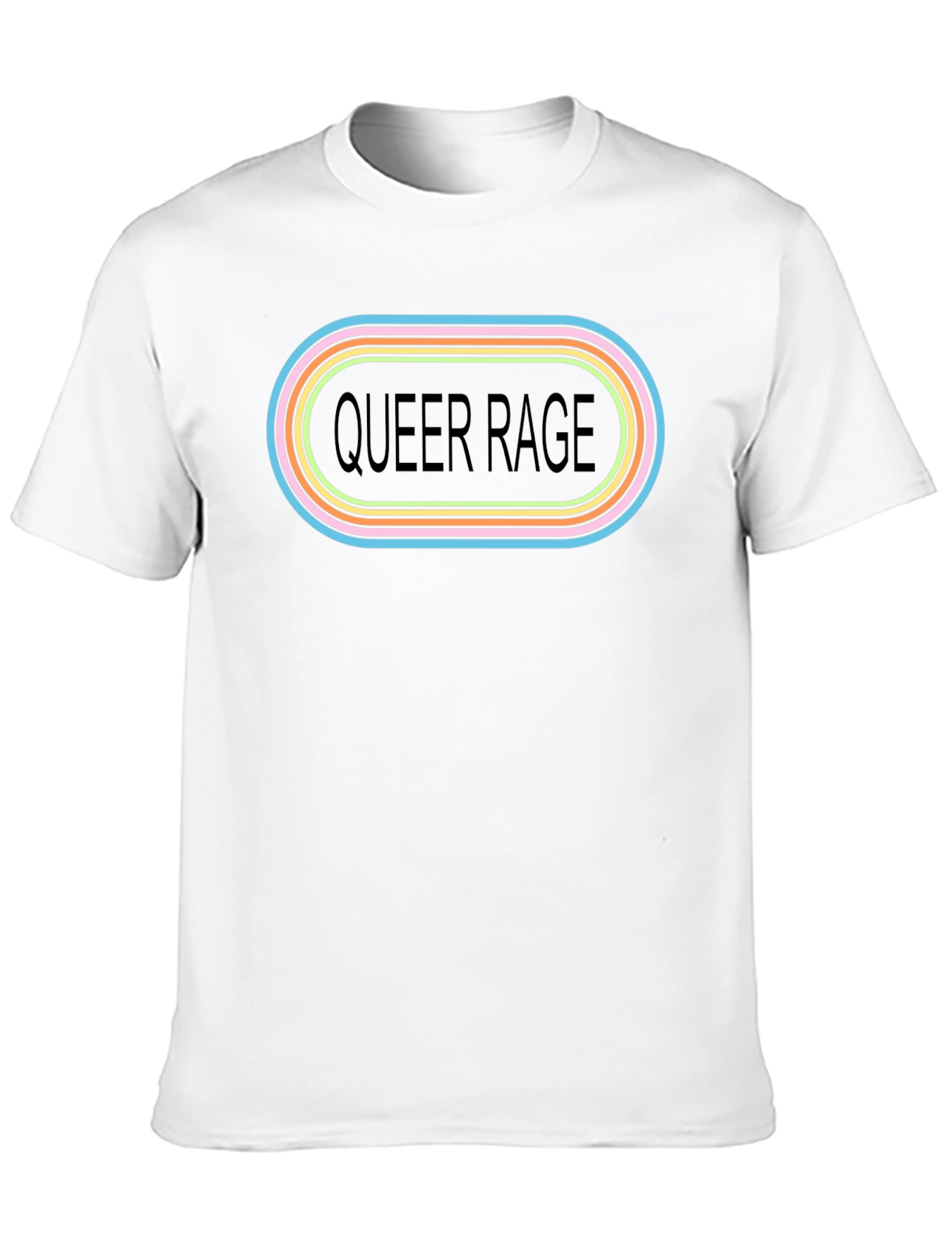 Queer Rage Graphic T-Shirt - Black Crew Neck Tee