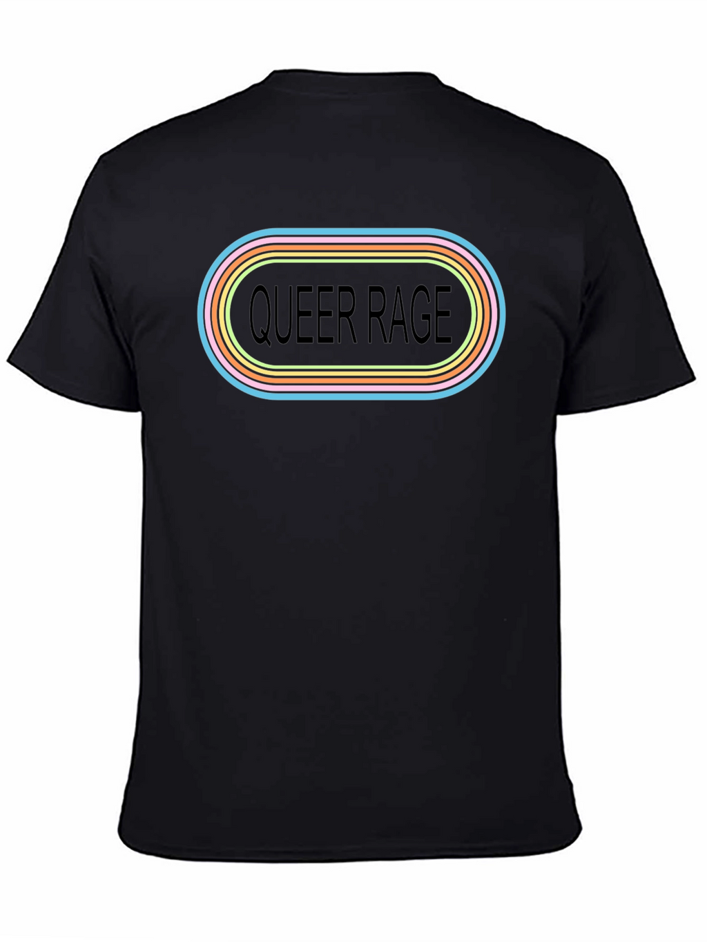 Queer Rage Graphic T-Shirt - Black Crew Neck Tee