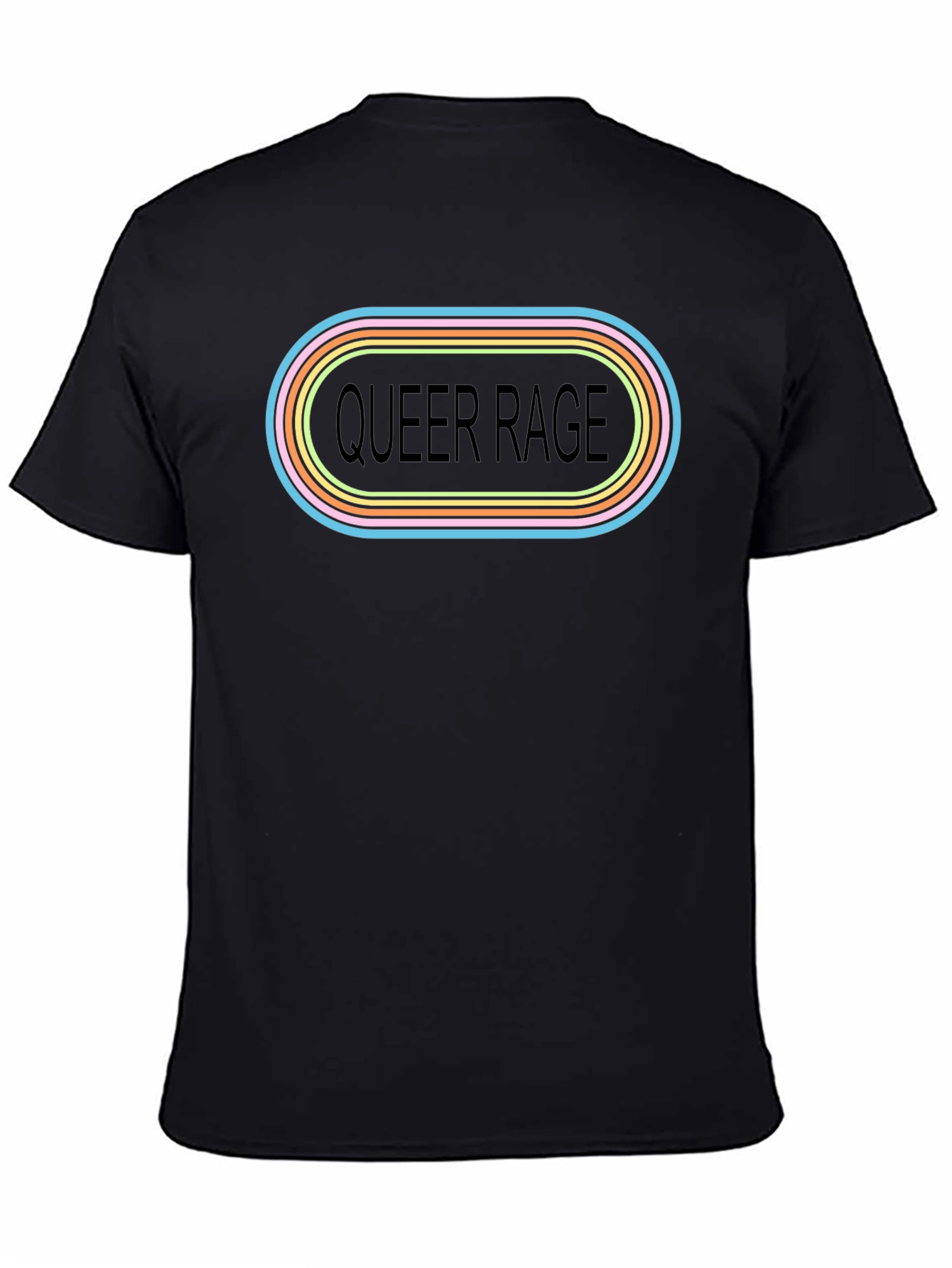 Queer Rage Graphic T-Shirt - Black Crew Neck Tee