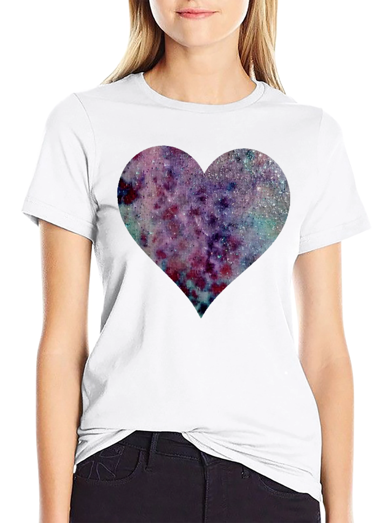 Galaxy Heart Graphic T-Shirt - Trendy & Stylish