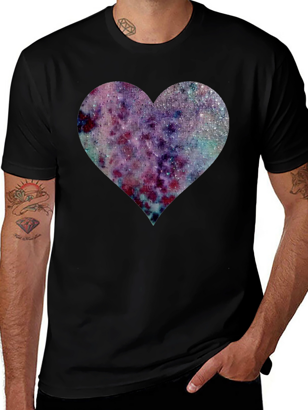 Galaxy Heart Graphic T-Shirt - Trendy & Stylish