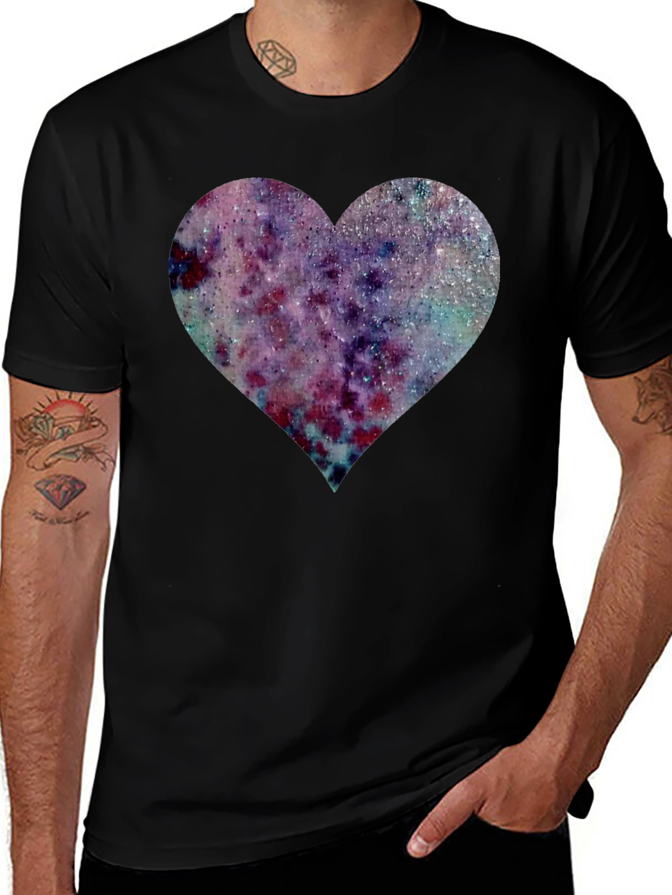 Galaxy Heart Graphic T-Shirt - Trendy & Stylish