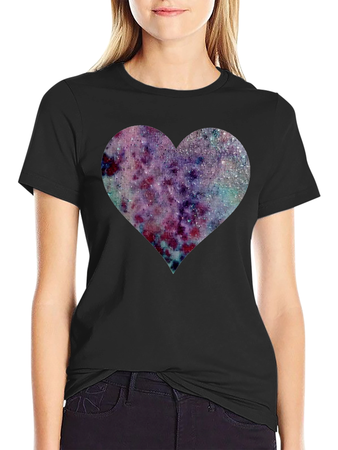 Galaxy Heart Graphic T-Shirt - Trendy & Stylish