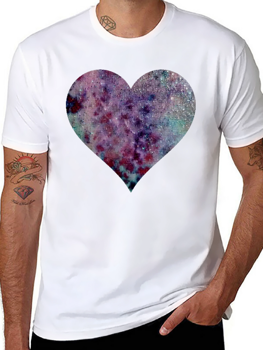 Galaxy Heart Graphic T-Shirt - Trendy & Stylish