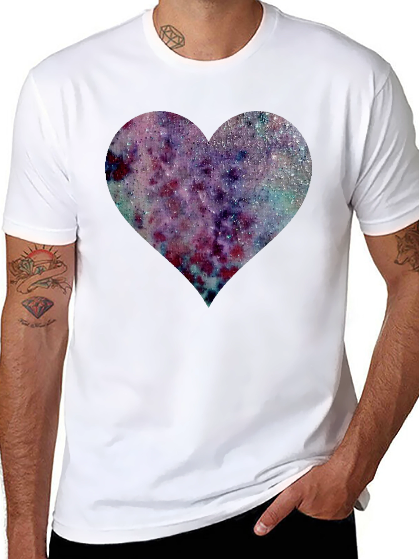 Galaxy Heart Graphic T-Shirt - Trendy & Stylish