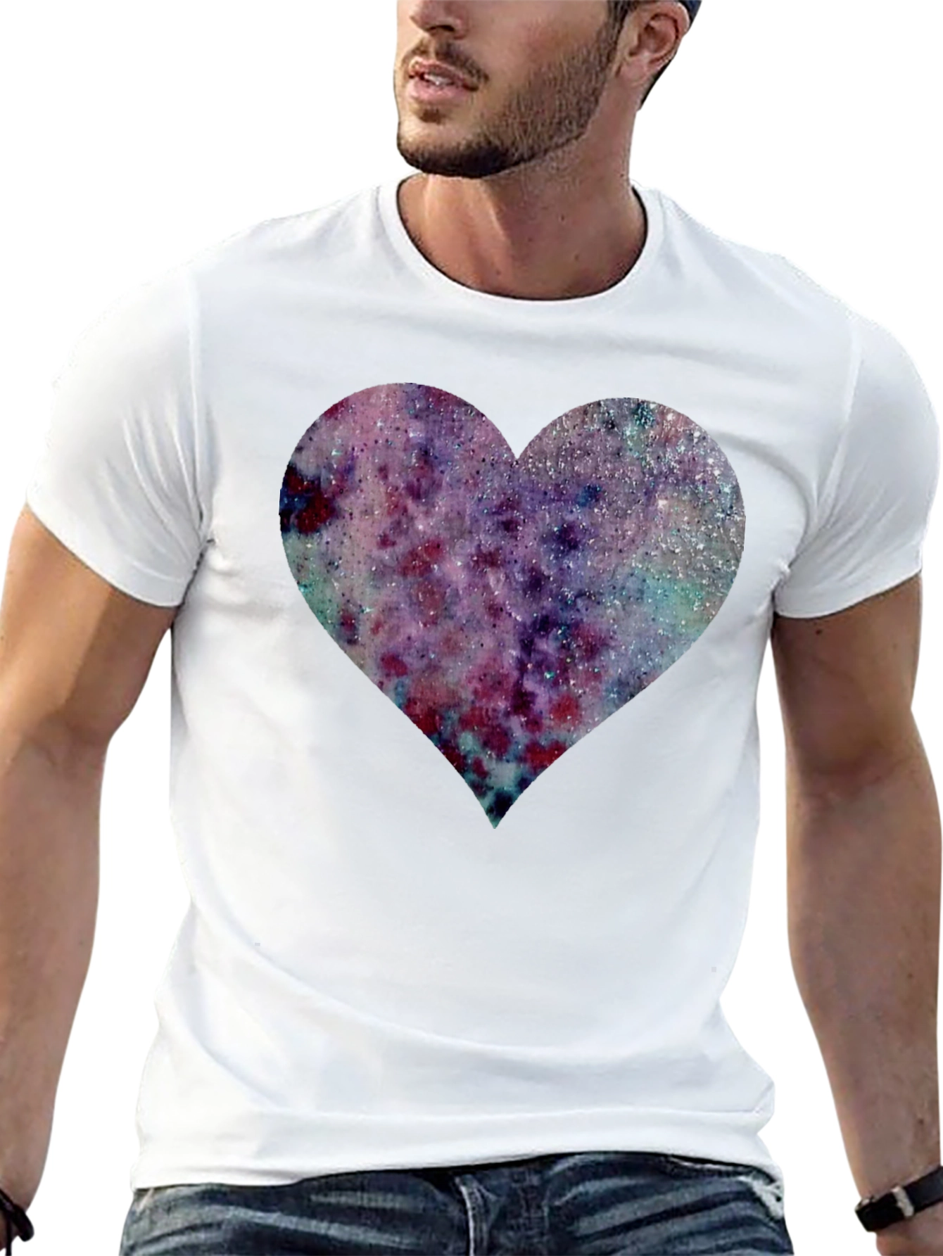 Galaxy Heart Graphic T-Shirt - Trendy & Stylish