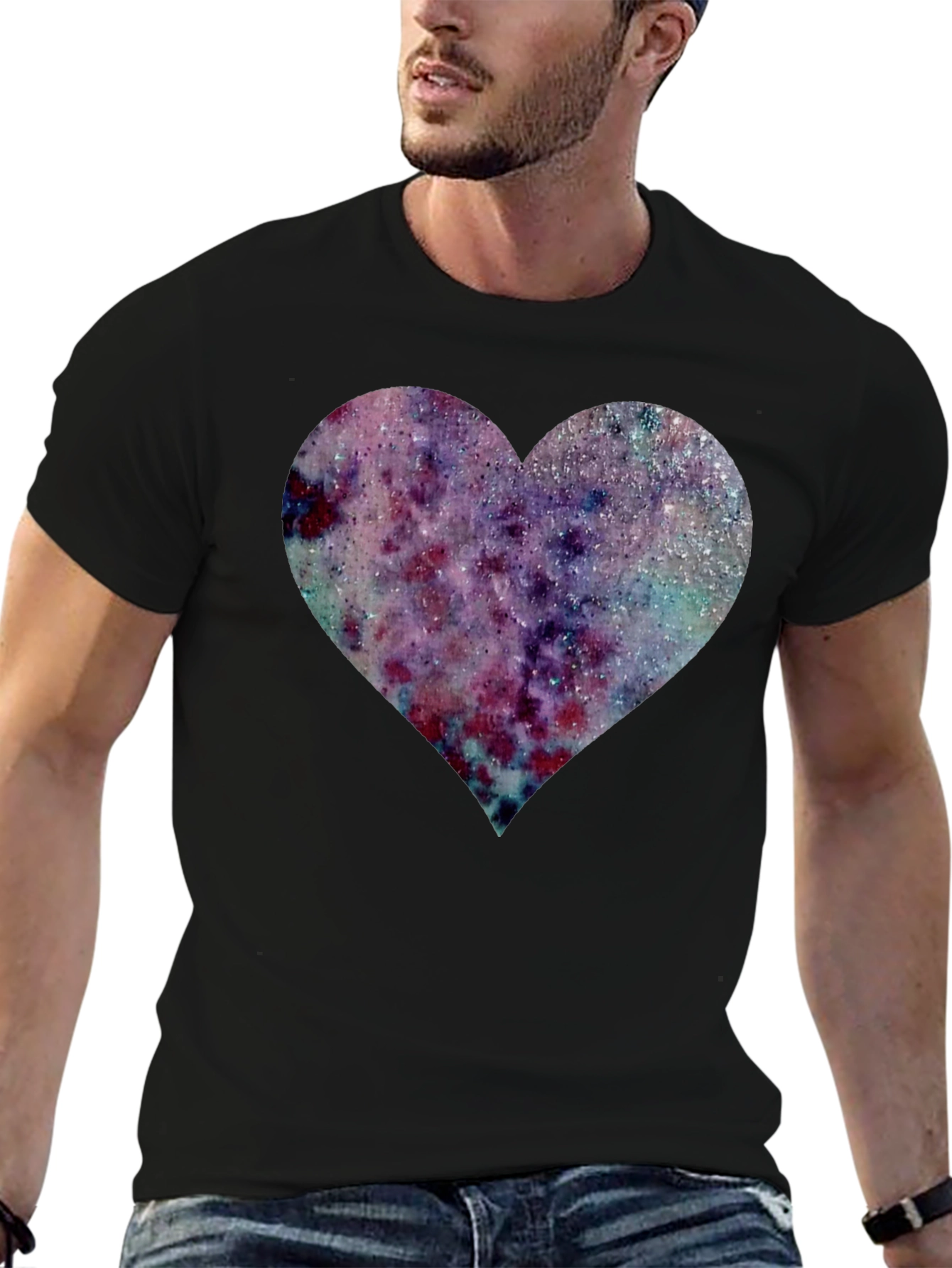 Galaxy Heart Graphic T-Shirt - Trendy & Stylish