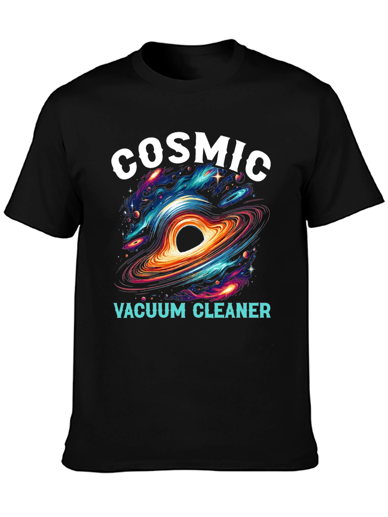 Cosmic Vacuum Cleaner Black T-Shirt