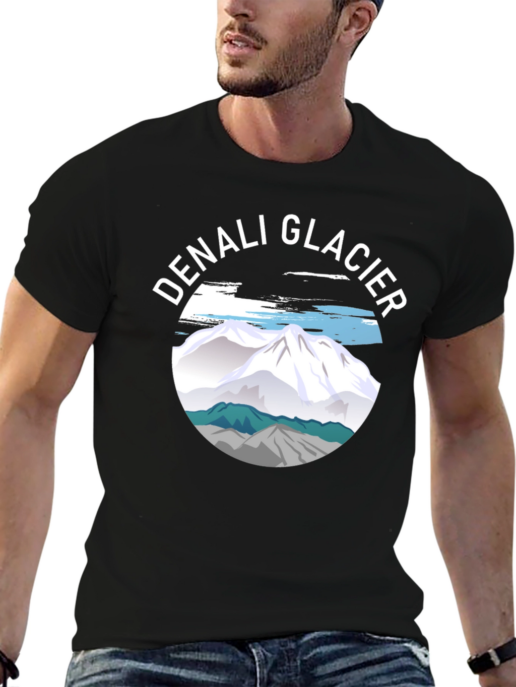 Denali Glacier Graphic Tee - Black