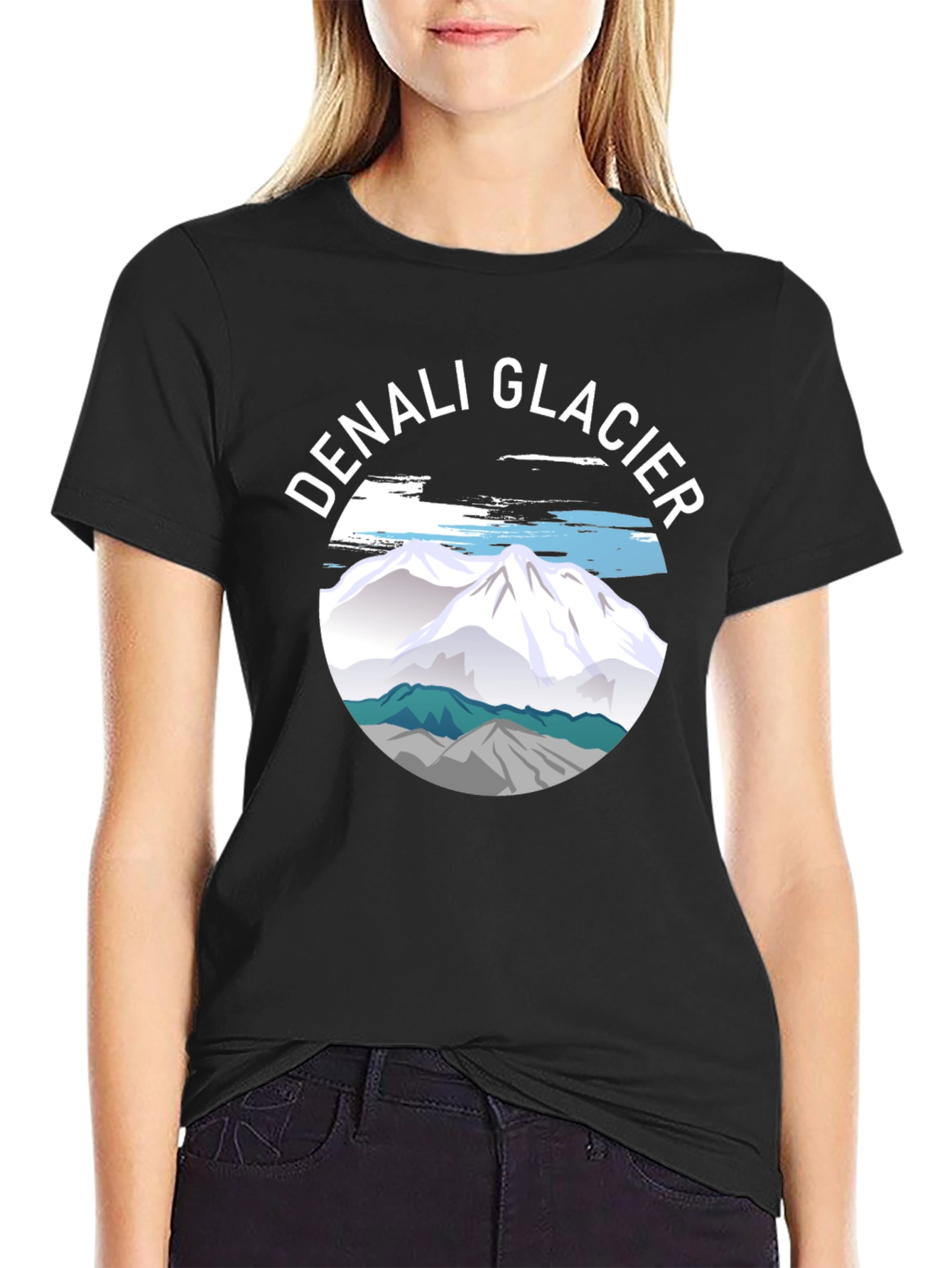 Denali Glacier Graphic Tee - Black