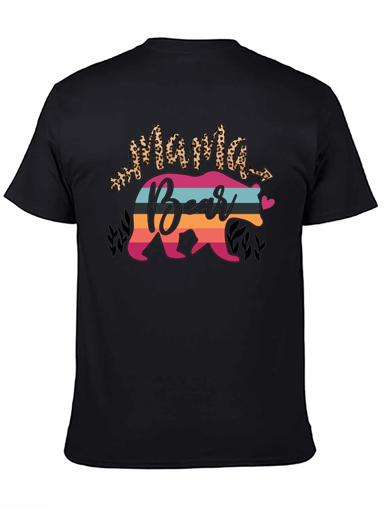 Mama Bear Graphic Tee - Black