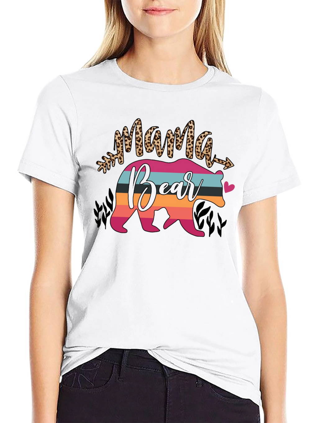 Mama Bear Graphic Tee - Black
